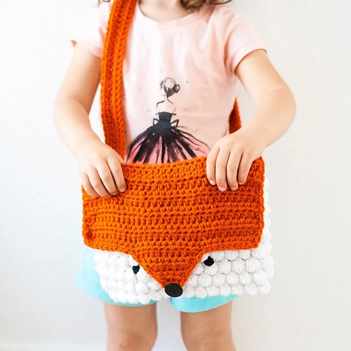 Orange a Cute Fox Purse