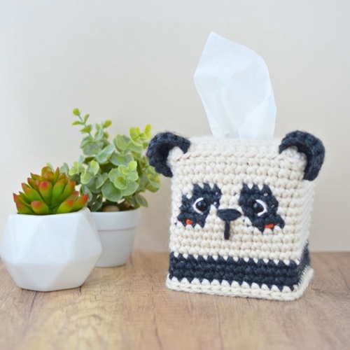 panda Tissue Box Cover – Free Pattern