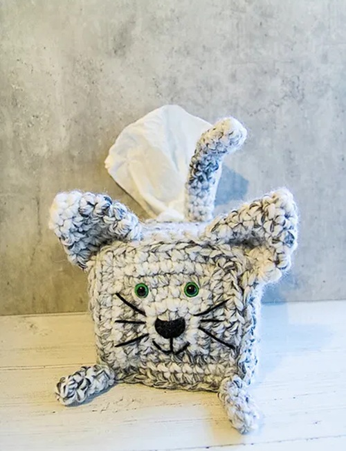 cat Tissue Box Cover – Free Pattern