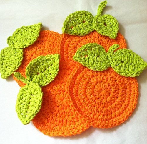 Crochet Fruit Coasters Free Patterns 2