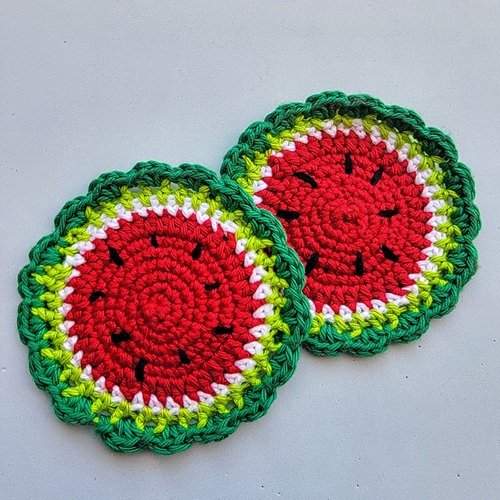 Crochet Fruit Coasters Free Patterns 5