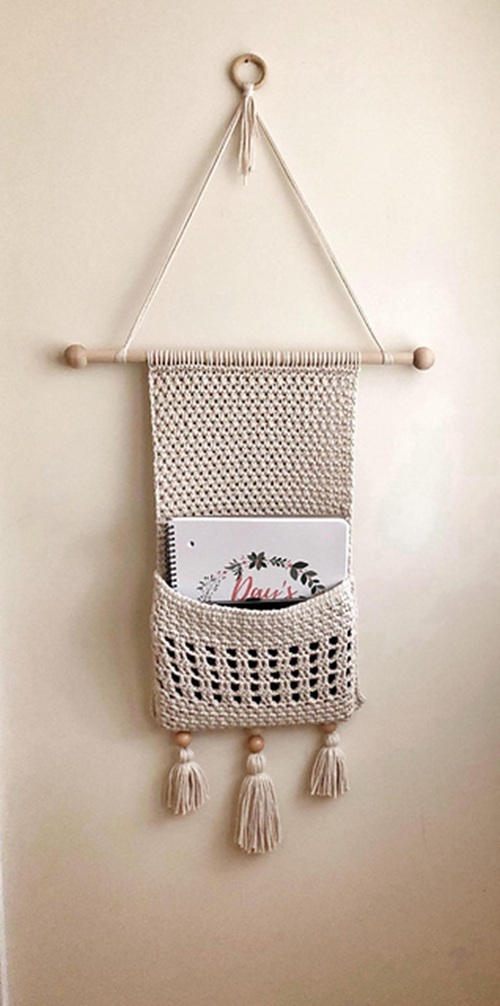 Macrochet Pocket Wall Hanging