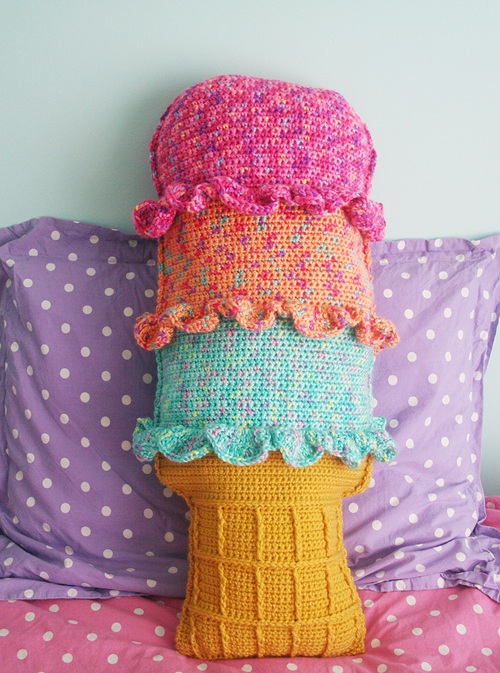 Rainbow Sherbet Throw Pillow