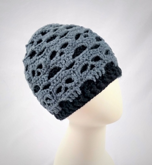 Creepy Skull Crochet Messy Bun Hat