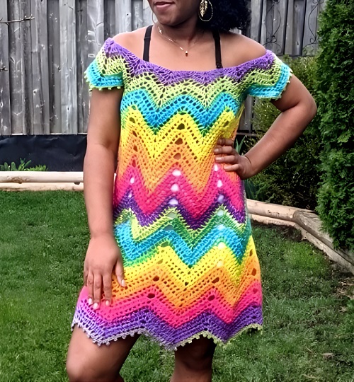 Crochet Chevron Dress Free Patterns 2