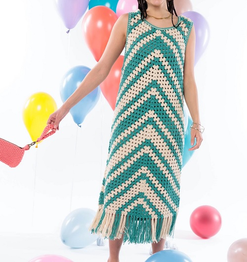 Chevron Crochet Granny Dress