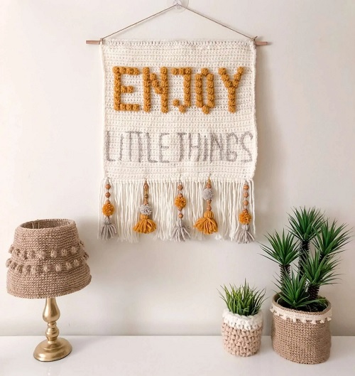 “Enjoy Little Things” Wall Hanging