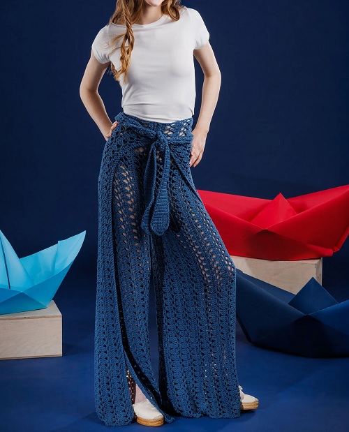 Crochet Seabreeze Mesh Wrap Pants