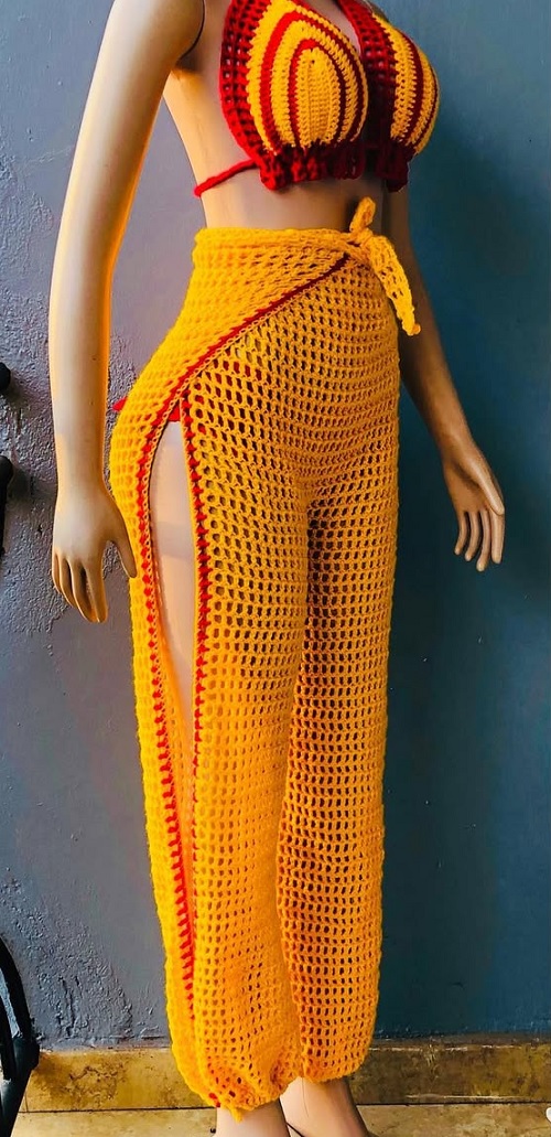 Crochet Seabreeze Mesh Wrap Pants