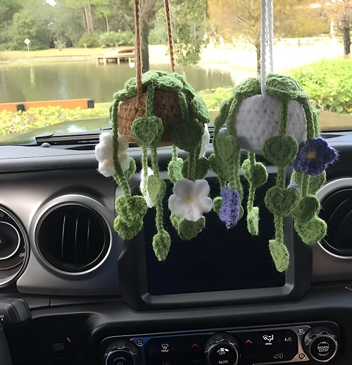 crochet car planter
