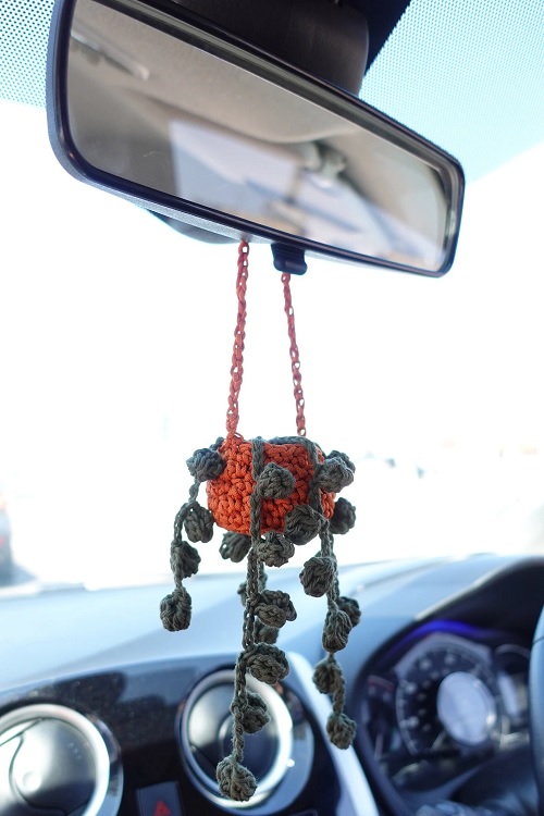 Crochet unique car plant hanger free patterns 15