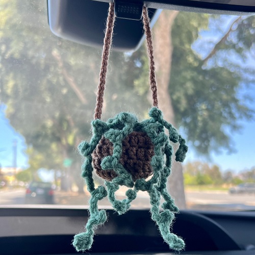 Crochet unique car plant hanger free patterns 3