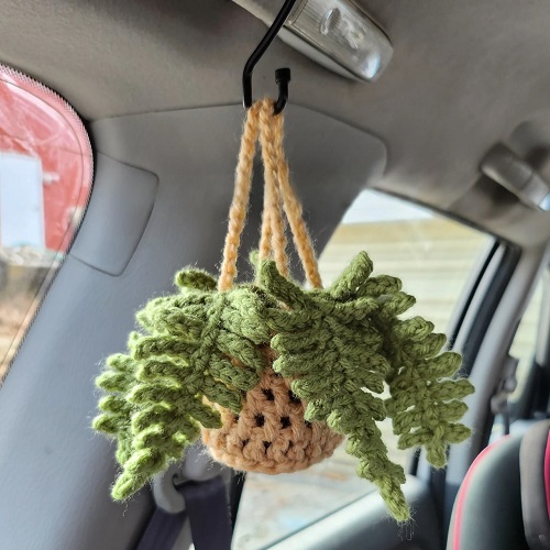 Crochet Car Fern Plant