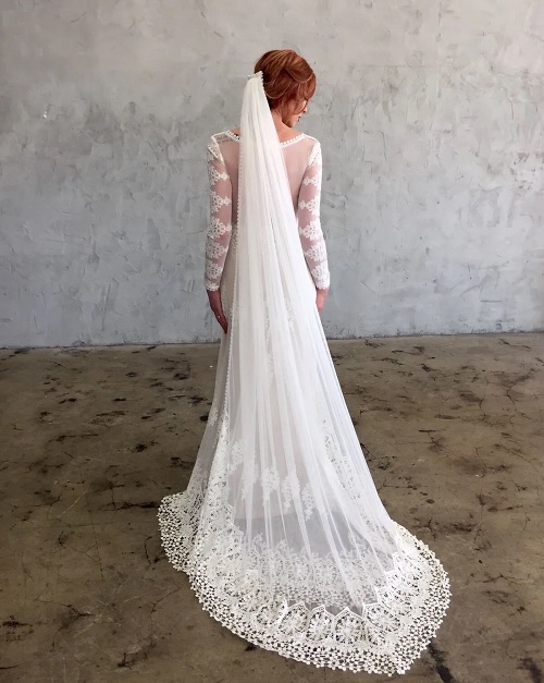 Hand Crocheted Heirloom Lace Veil