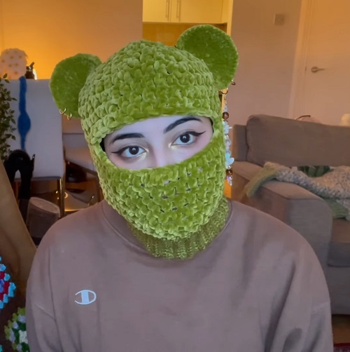 Pierced Bear Balaclava Crochet