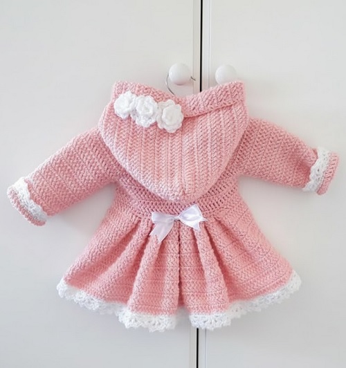 pink baby hooded coat