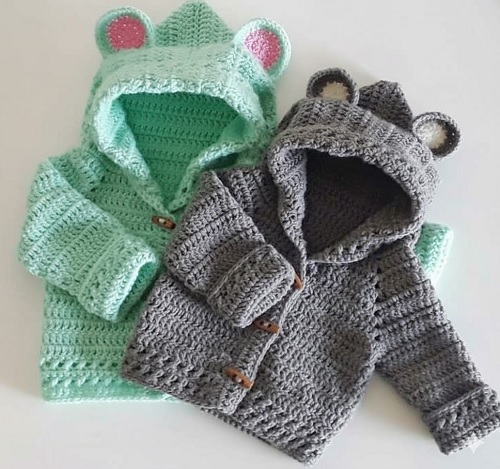 crochet bear jacket