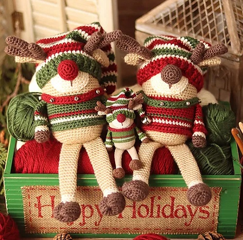 Crochet Reindeer Gnome
