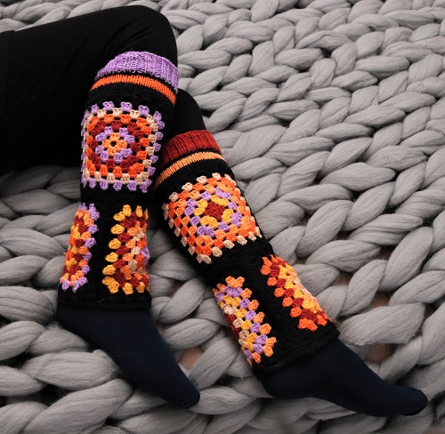 crochet granny square leg warmer free patterns 3