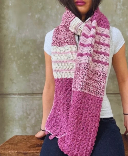 the spring oversized long crochet scarf free pattern