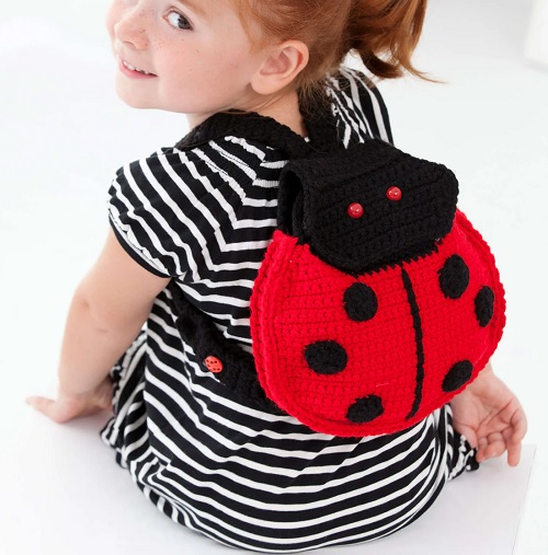 Crochet Lady Bug Backpack Pattern