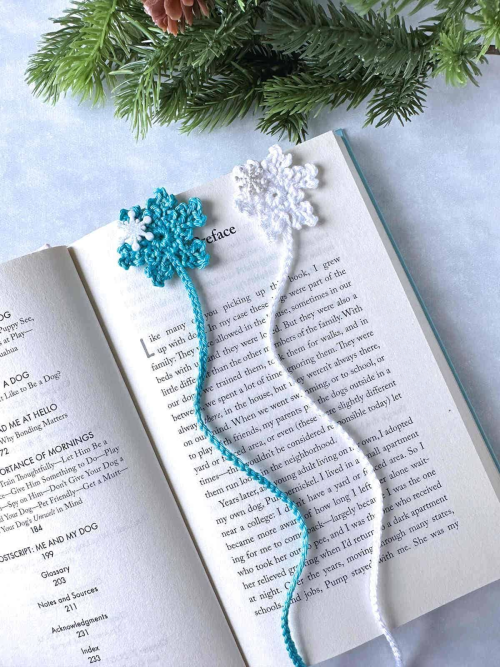 Crochet Snowflake Bookmark