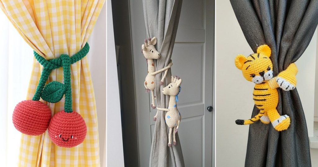 9 Unique Curtain Holder Free Crochet Patterns - Crocht