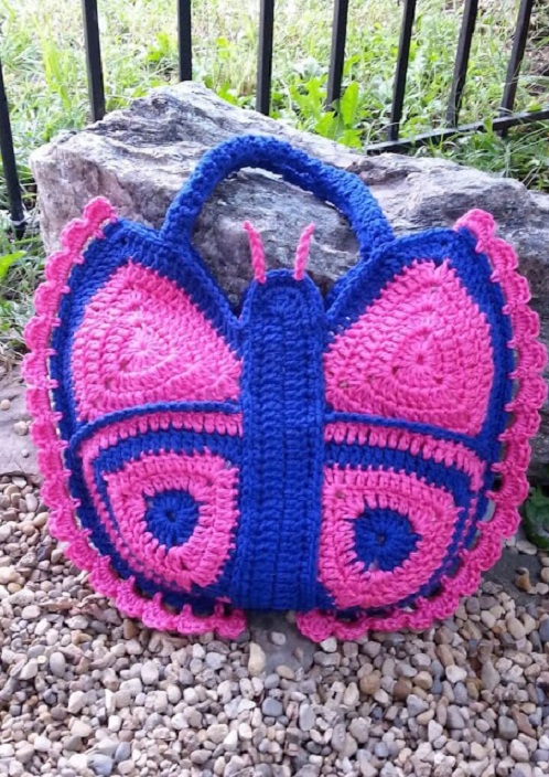 8 Crochet Butterfly Bag Free Patterns 4 Crochet Butterfly Bag
