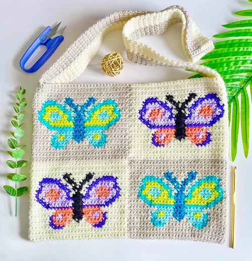 8 Crochet Butterfly Bag Free Patterns 3 the-retro-butterfly-day-bag-crochet-pattern
