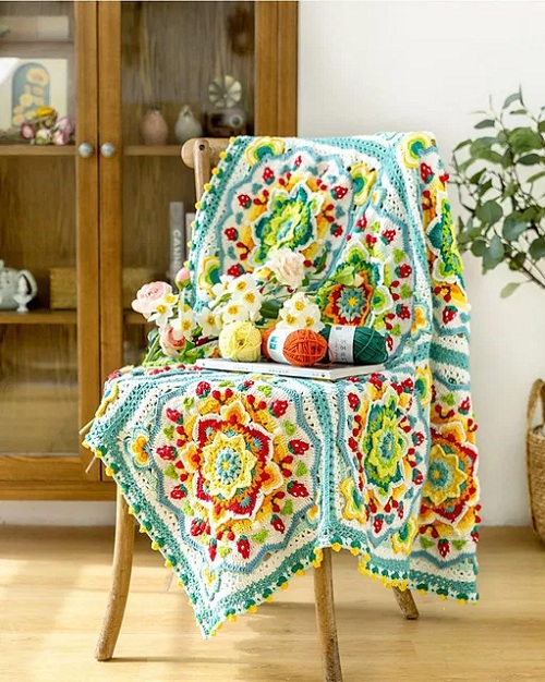 Fruit Floral Blanket