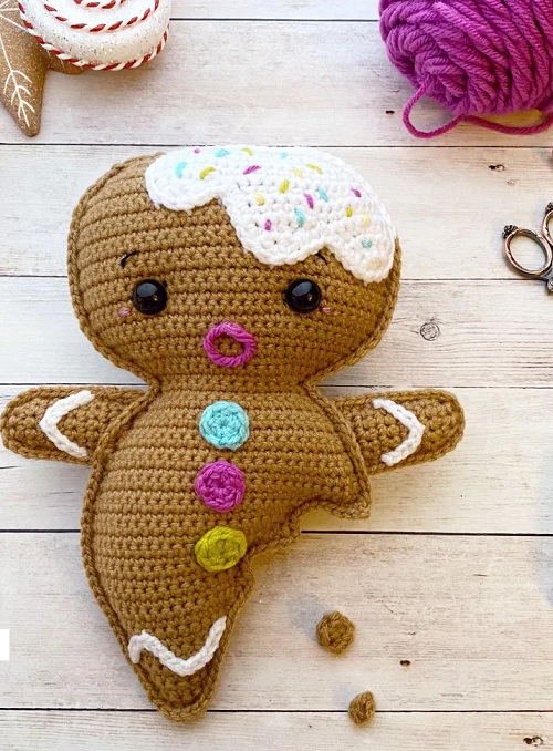 Gingerbread Boy Free Crochet Pattern