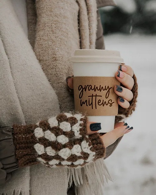 Granny Stitch Mittens