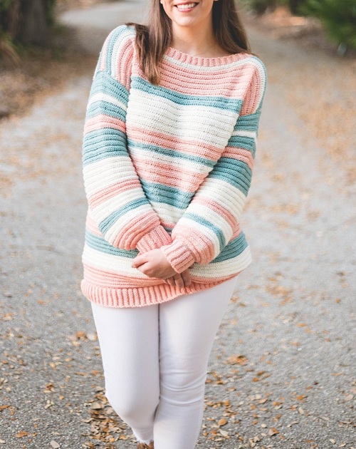 Crochet Magic Stripe Sweater