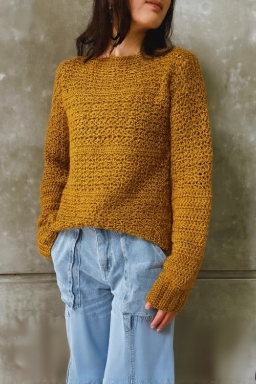 quick-modern-crew-neck-crochet-sweater