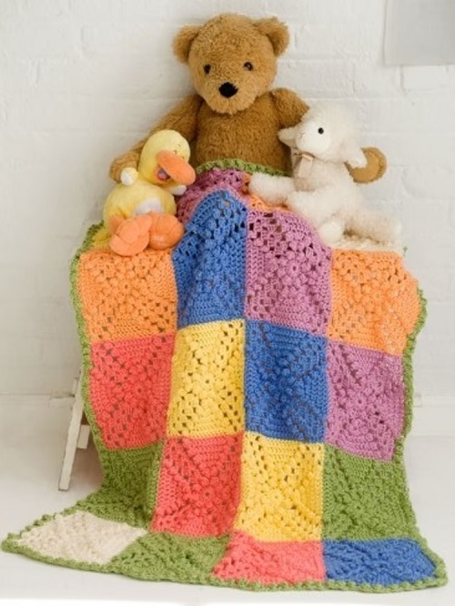 Bobble Blocks Baby Blanket