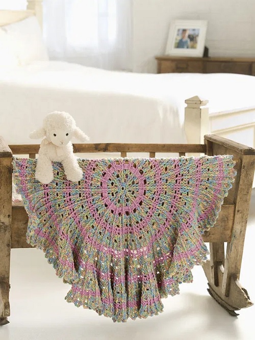 Candy Cable Baby Blanket