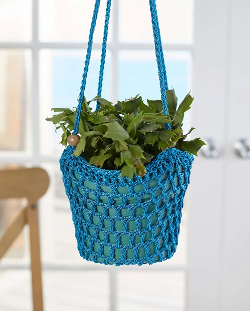 Crochet Potted Herb Holder Free Patterns 7