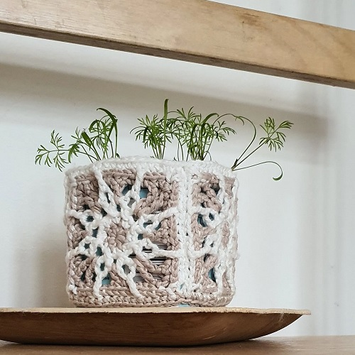 Crochet Potted Herb Holder Free Patterns 9