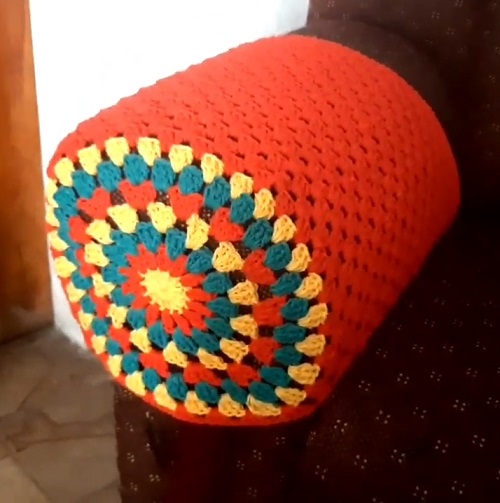 Crochet Sofa Couch Armrest Cover Free Patterns 3