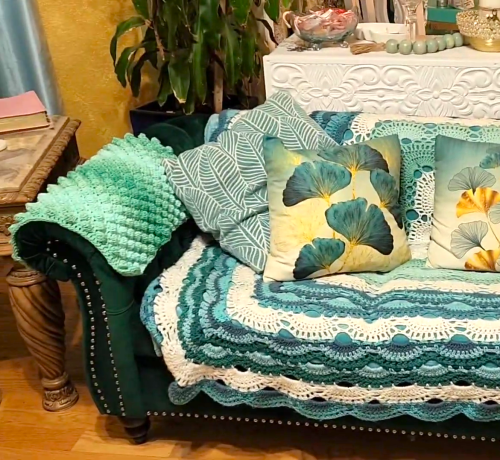 Crochet Arm Covers for Sofa Couch