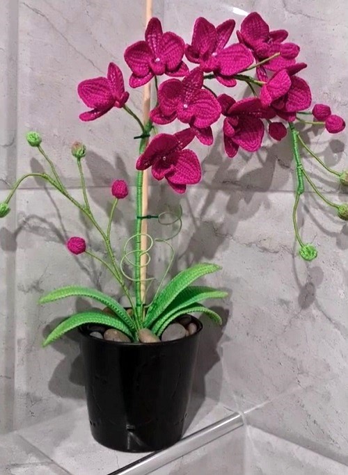 crochet Orchid flowers
