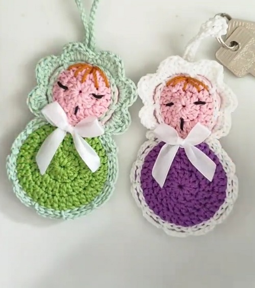 crochet baby shower favors free patterns 2