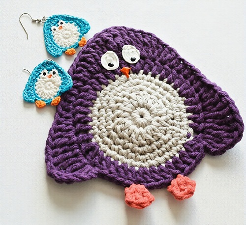 Pretty Penny! Free Penguin Applique and Earrings Pattern
