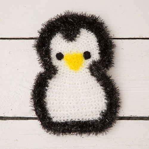 Free Crochet Precious Penguin Scrubby Pattern