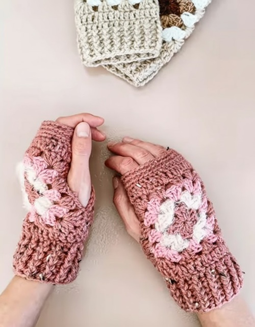 Crochet Granny Mittens Free Patterns 1