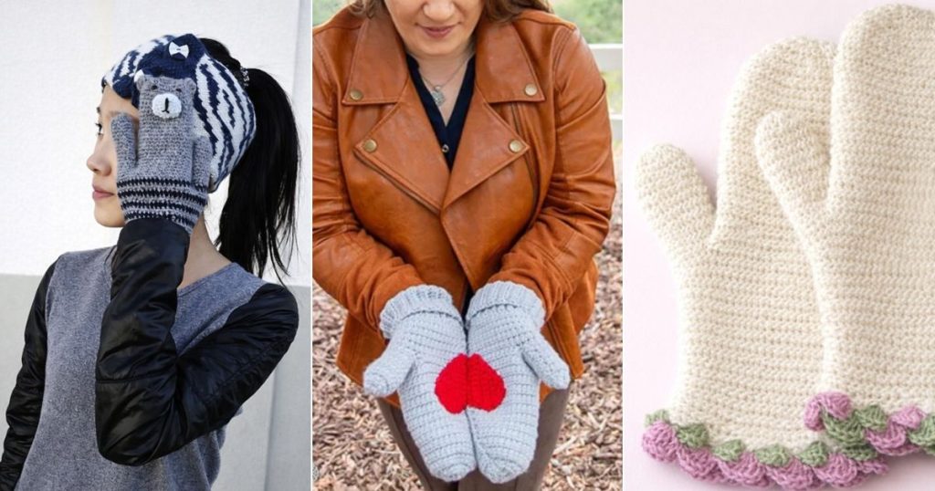 12 Crochet Mittens Free Patterns Crocht