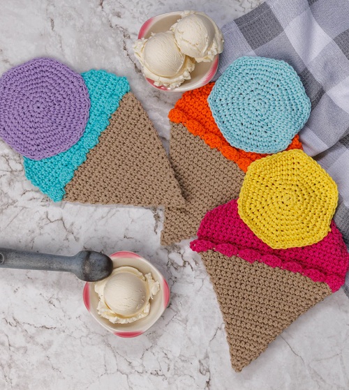 Free Lily Double Scoop Crochet Dishcloth Pattern