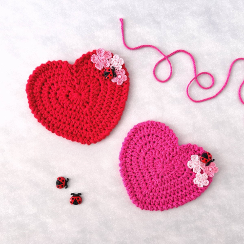Valentine's Day Coaster Free Crochet Patterns 4
