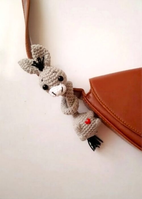 Crochet Long Neck Animal Bag Charm Free Patterns 6