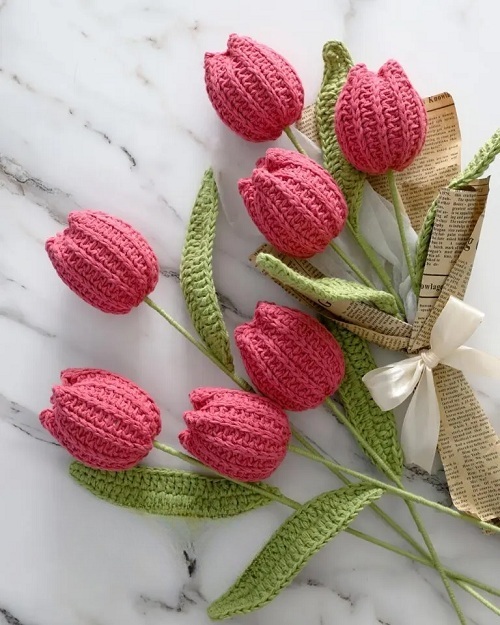 Crochet Tulip Free Pattern